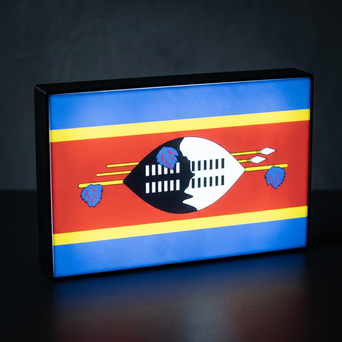 Eswatini Flagge Lampe leuchtend