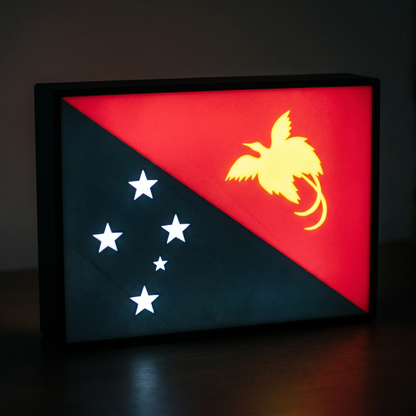 Papua-Neuguinea Flagge Lampe leuchtend