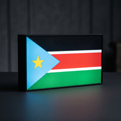 Süd Sudan Flagge Lampe leuchtend