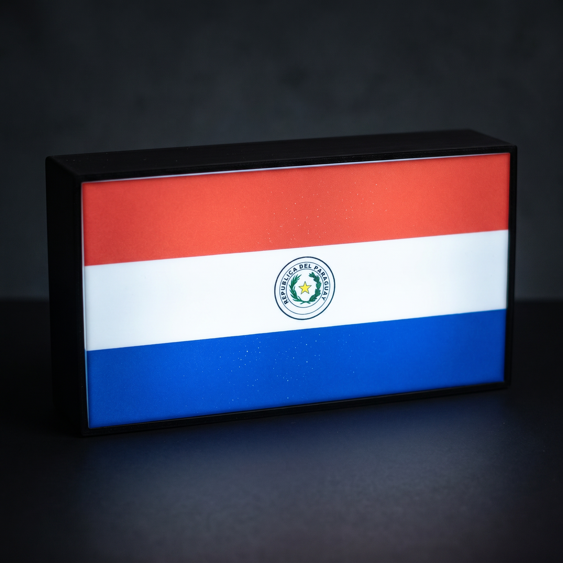 Paraguay Flagge Lampe leuchtend