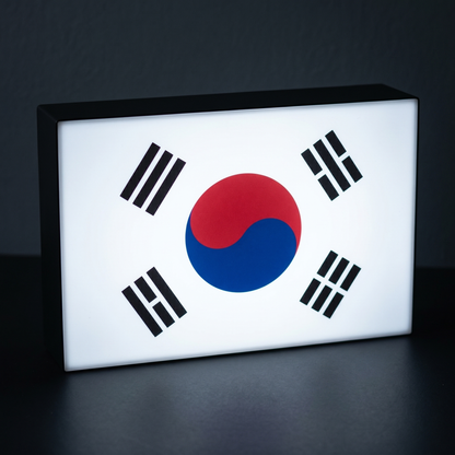 Südkorea Flagge Lampe leuchtend