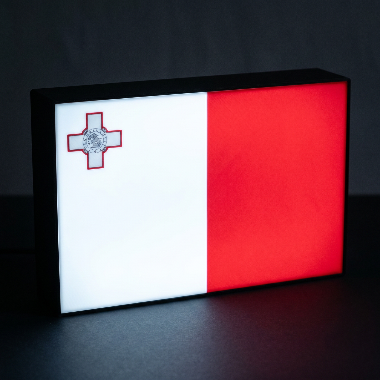 Malta Flagge Lampe leuchtend