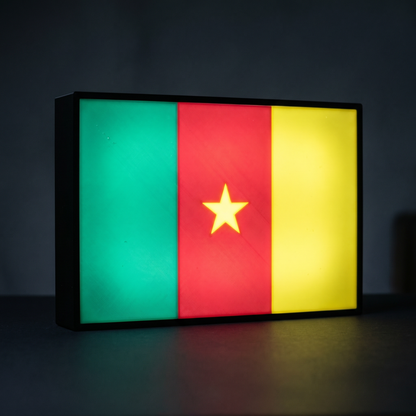 Kamerun Flagge Lampe leuchtend
