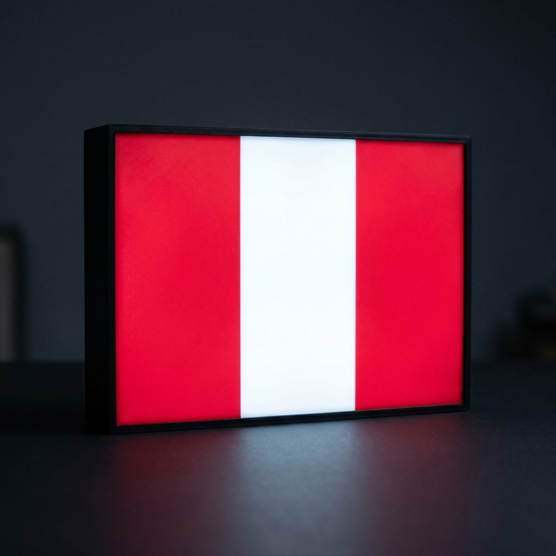 Peru Flagge Lampe leuchtend