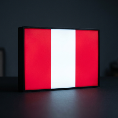 Peru Flagge Lampe leuchtend