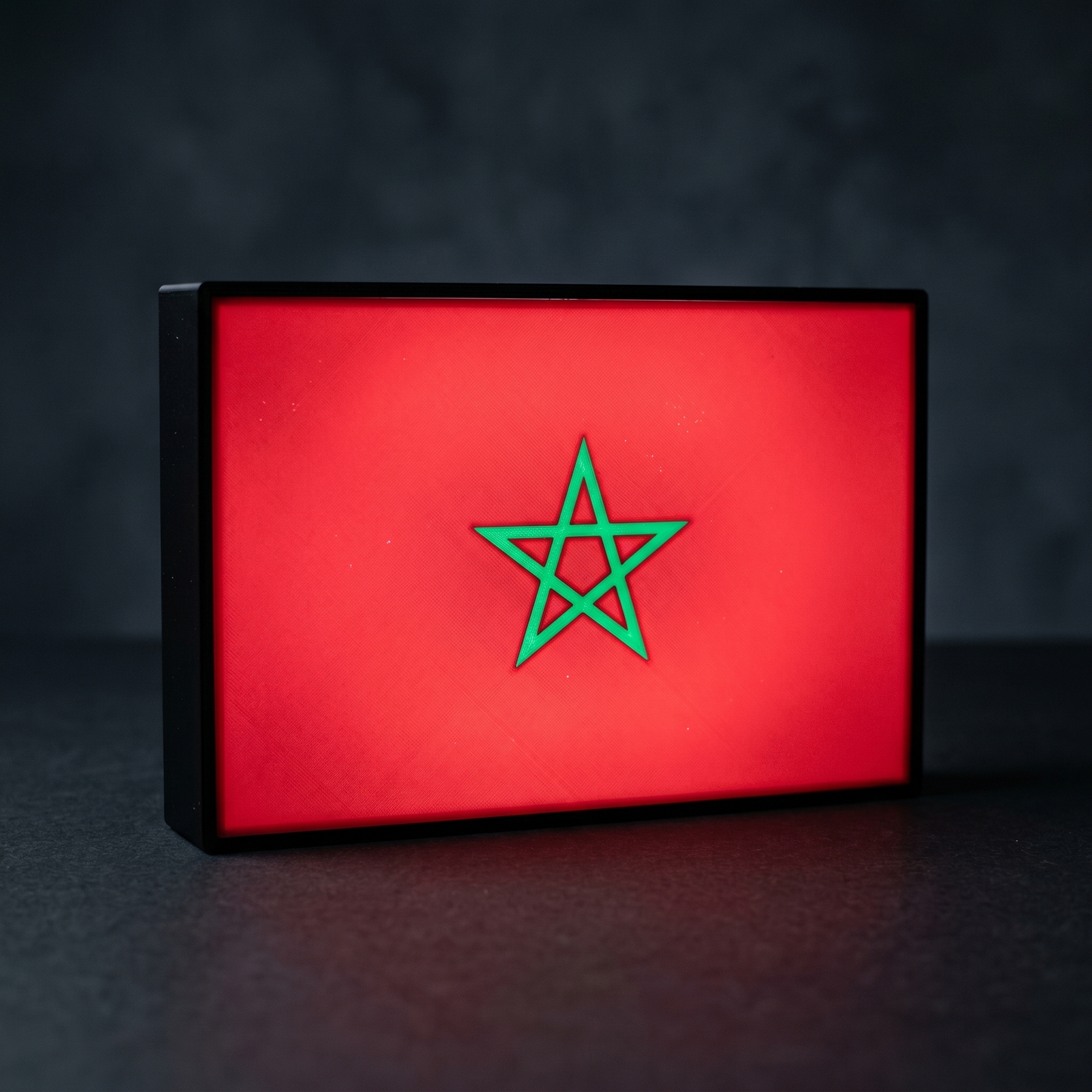 Marokko Flagge Lampe leuchtend