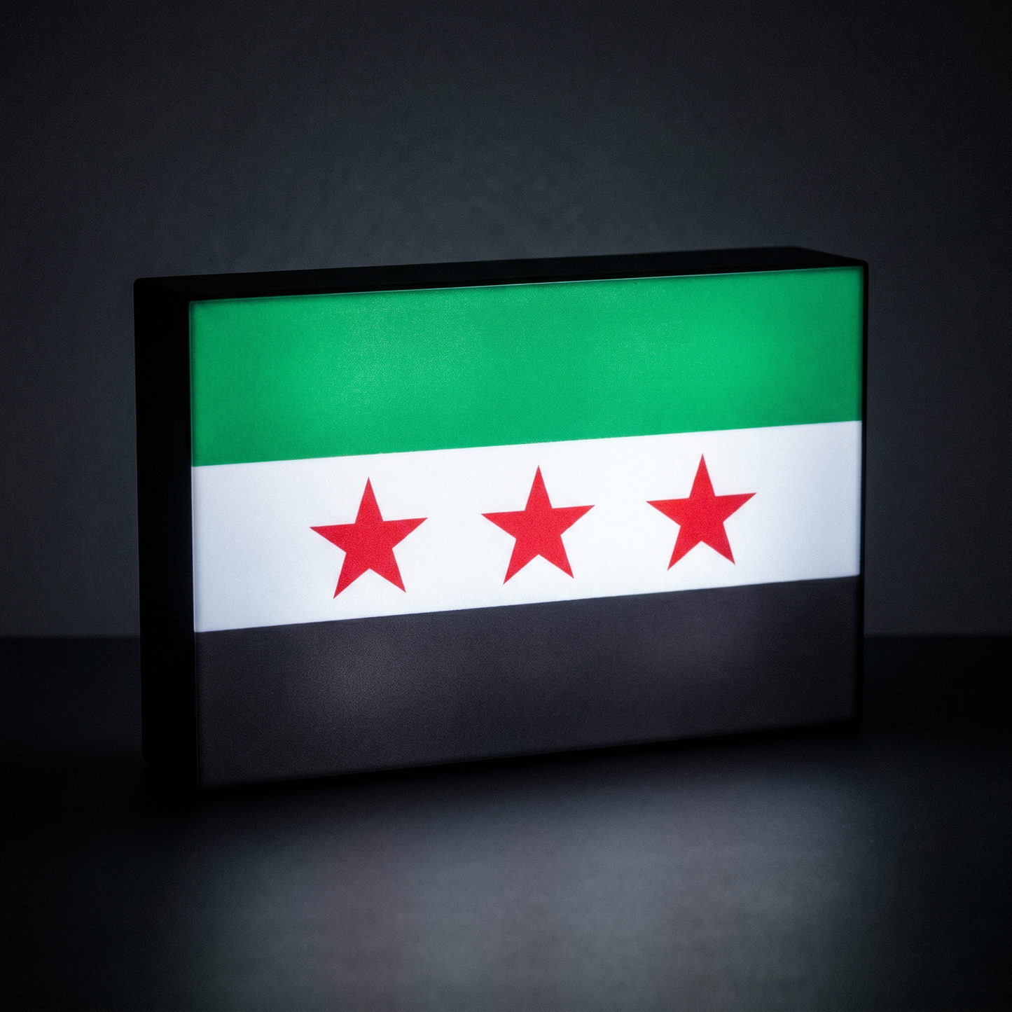Syrien Flagge Lampe leuchtend