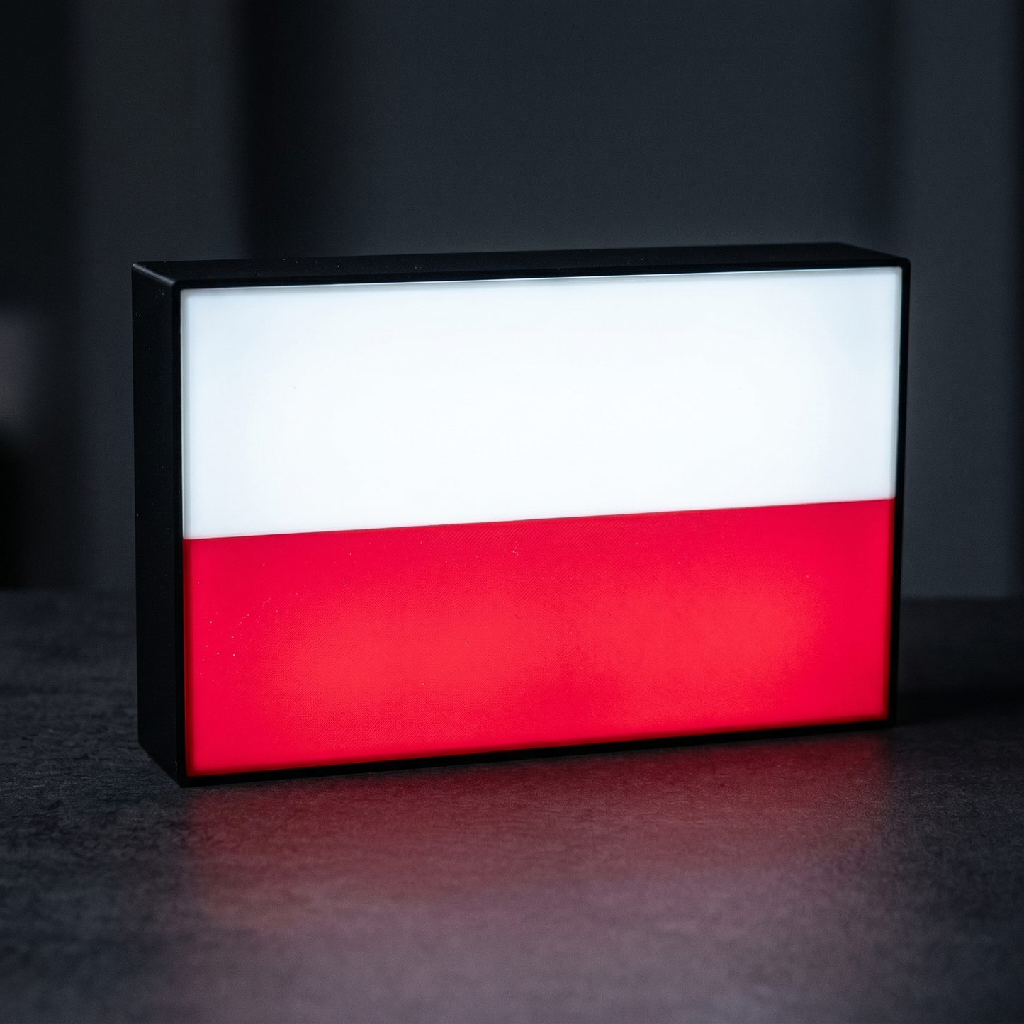 Polen Flagge Lampe leuchtend