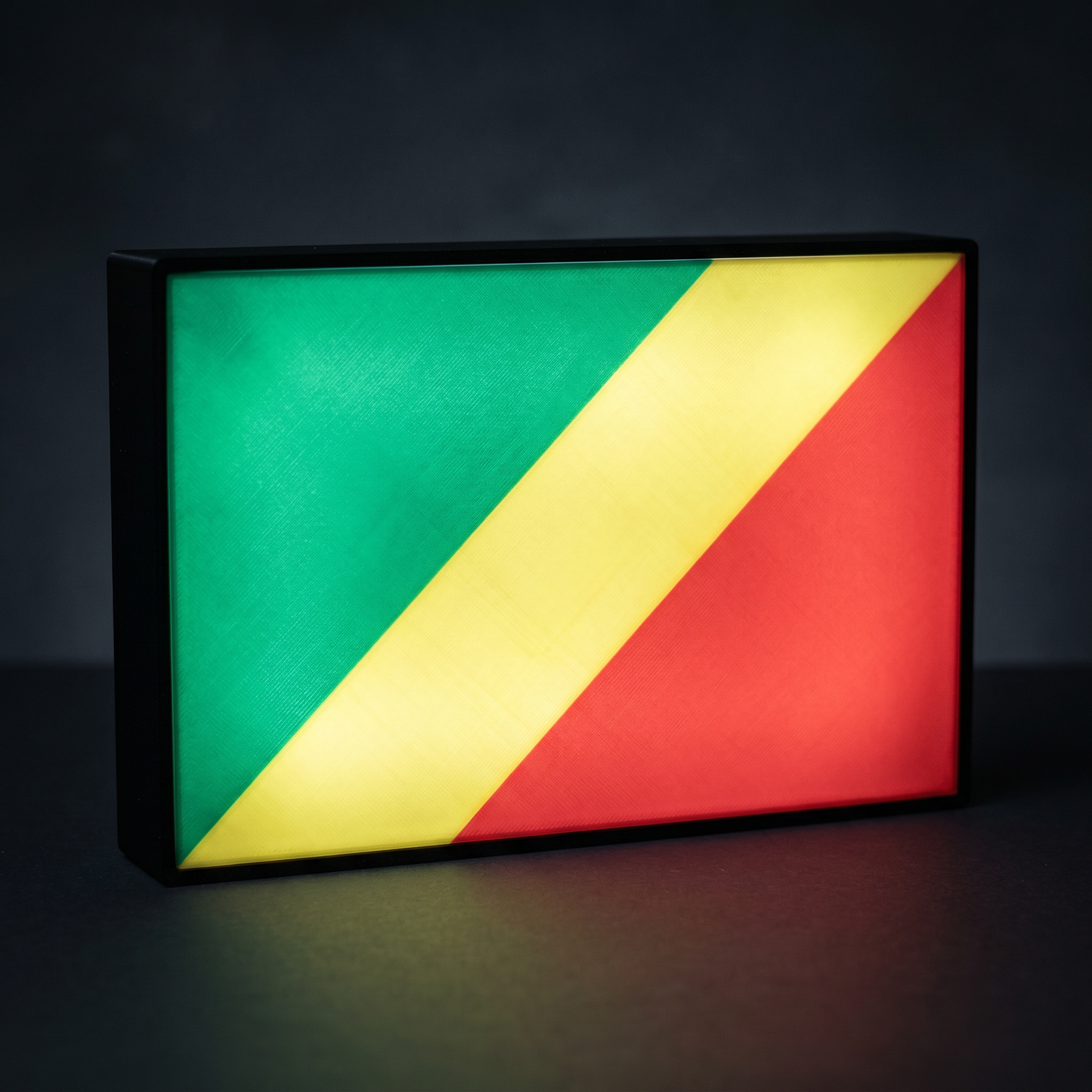Republik Kongo Flagge Lampe leuchtend