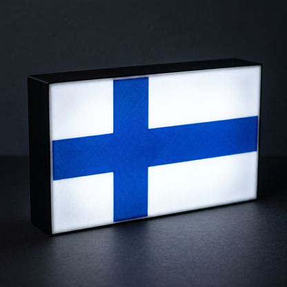 Finnland Flagge Lampe leuchtend