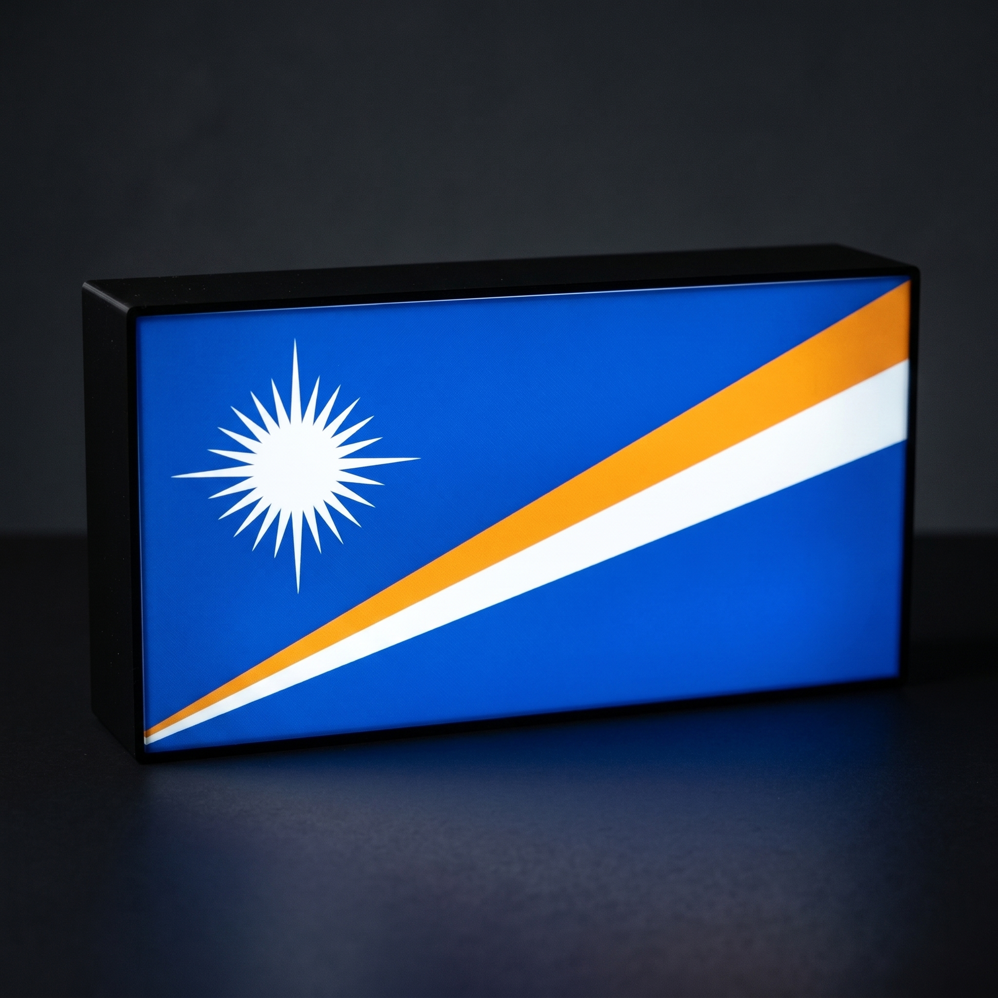 Marshallinseln Flagge Lampe leuchtend