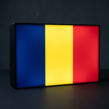 Rumänien Flagge Lampe leuchtend
