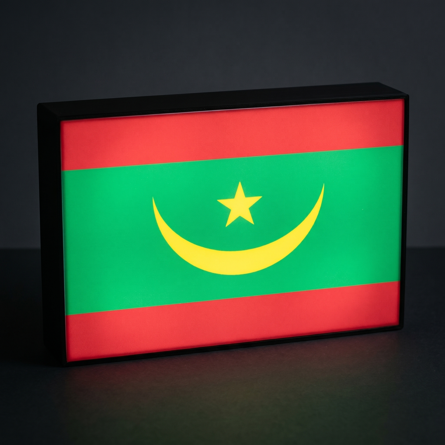 Mauretanien Flagge Lampe leuchtend