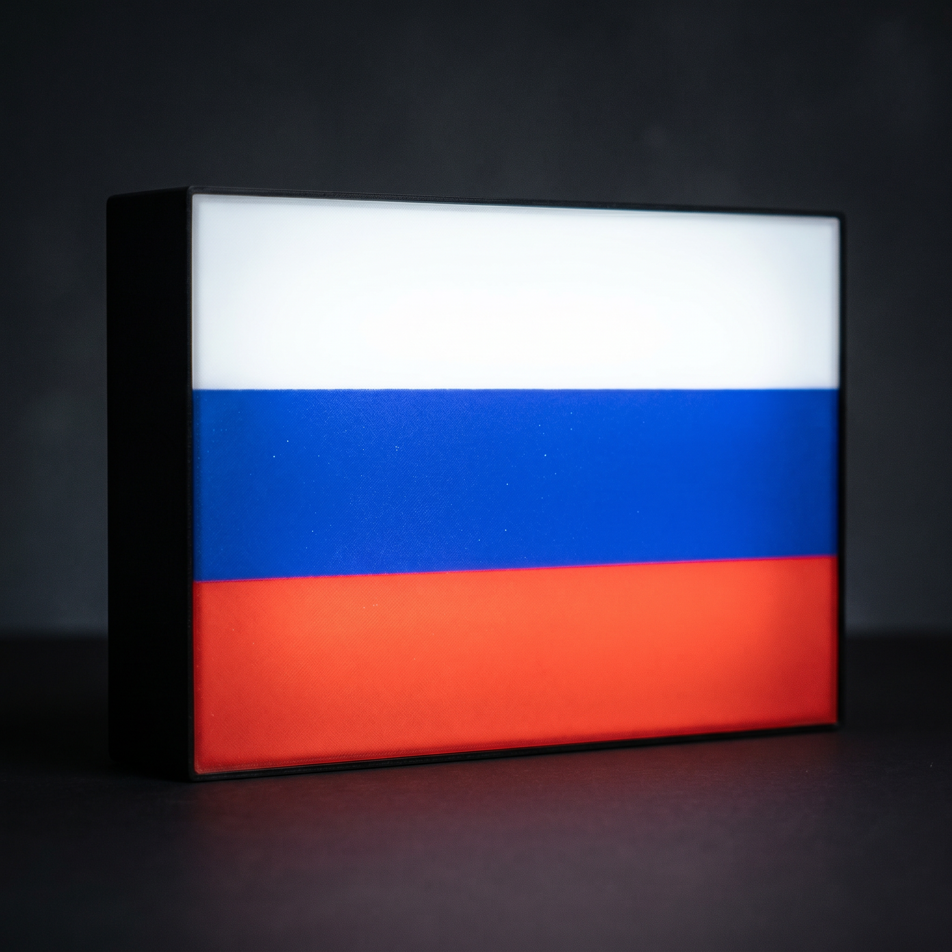 Russland Flagge Lampe leuchtend