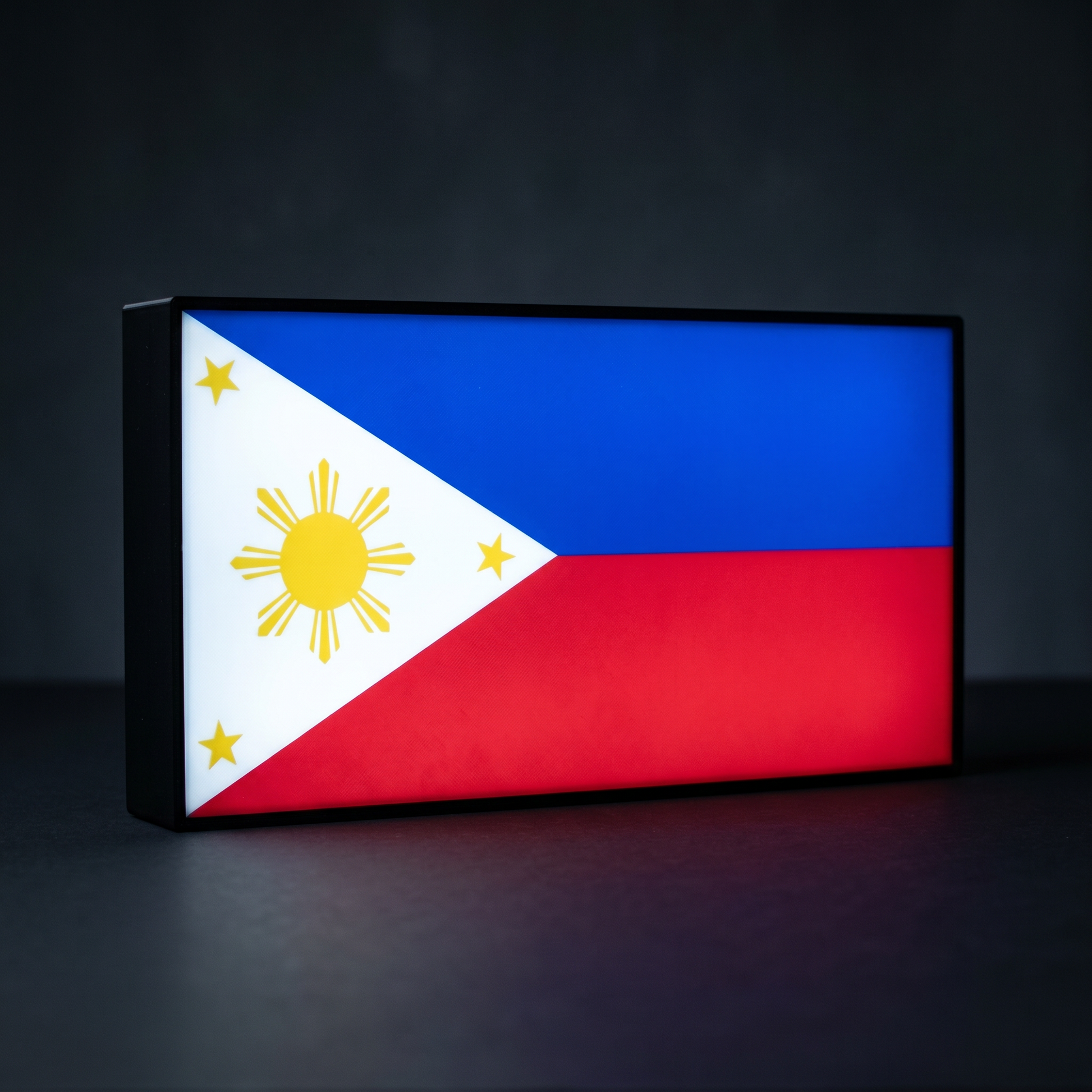 Philippinen Flagge Lampe leuchtend