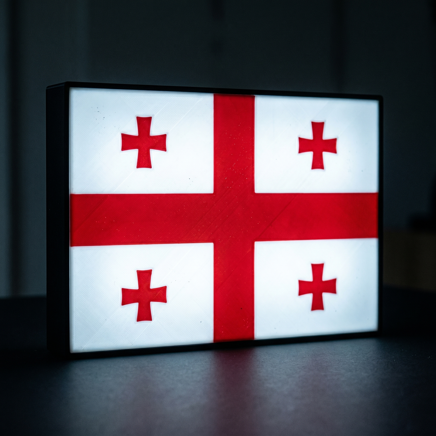 Georgien Flagge Lampe leuchtend