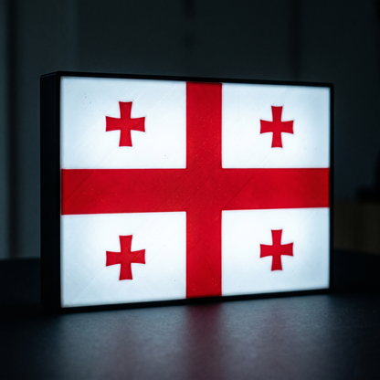 Georgien Flagge Lampe leuchtend