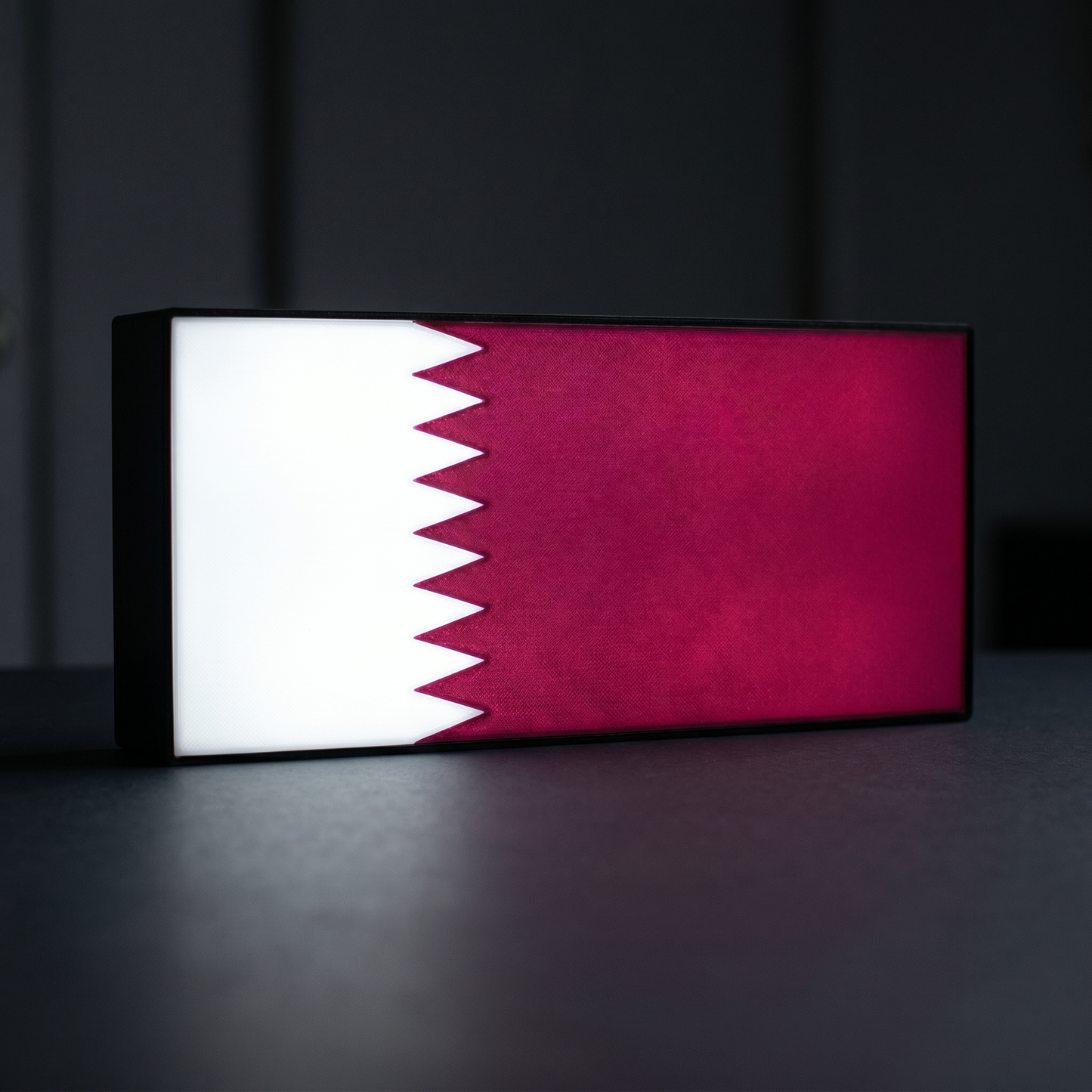 Katar Flagge Lampe leuchtend