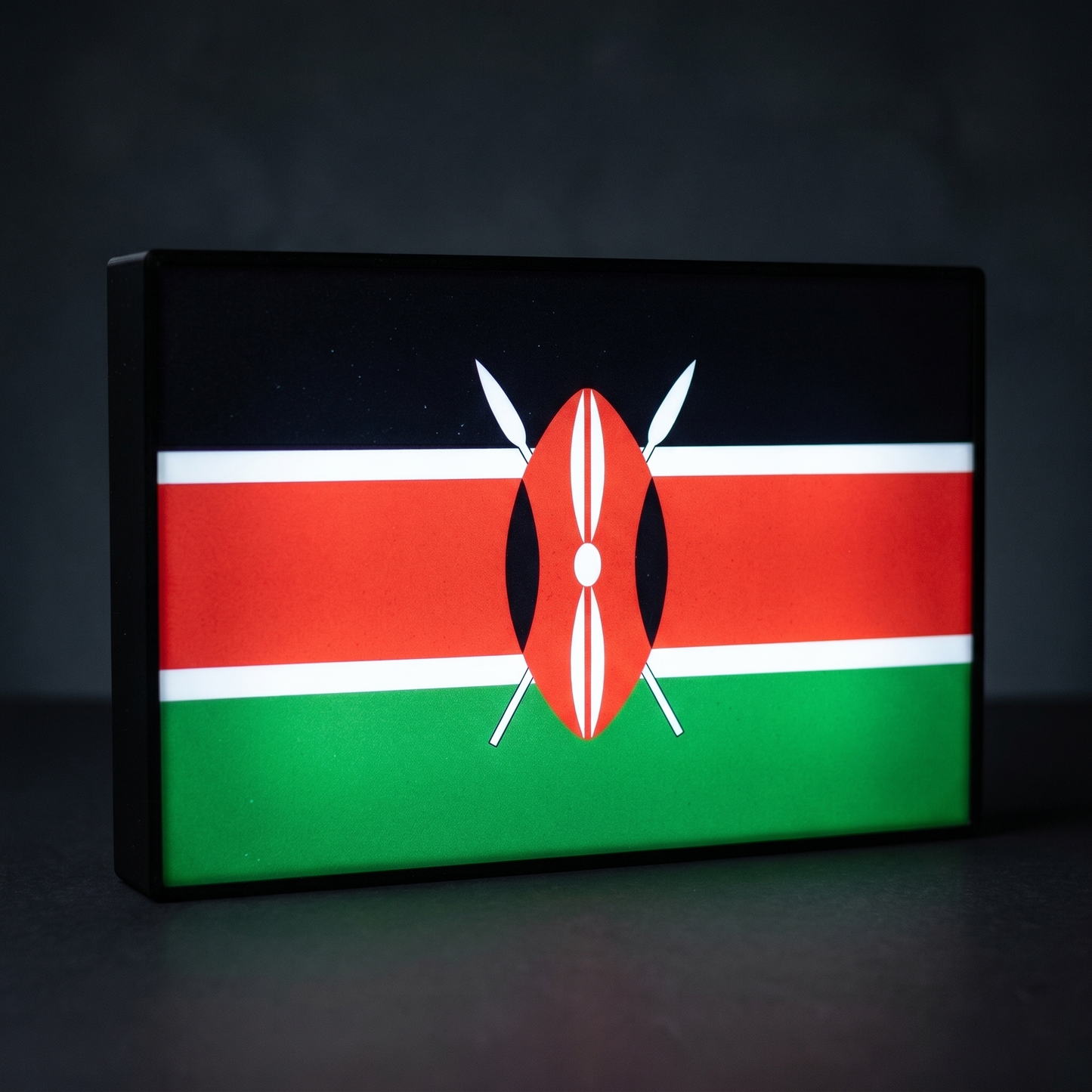 Kenia Flagge Lampe leuchtend