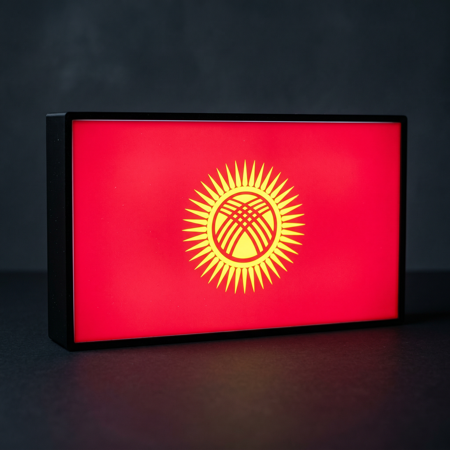 Kirgisistan Flagge Lampe leuchtend