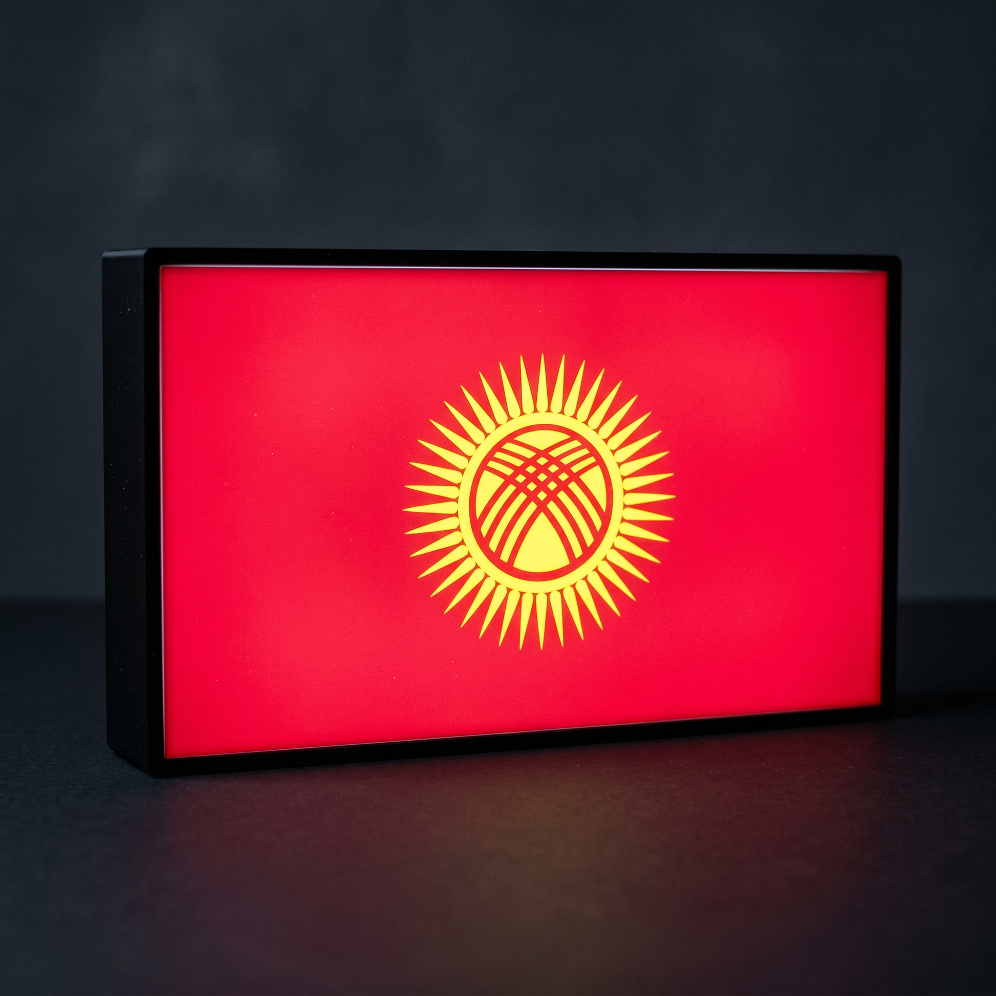 Kirgisistan Flagge Lampe leuchtend