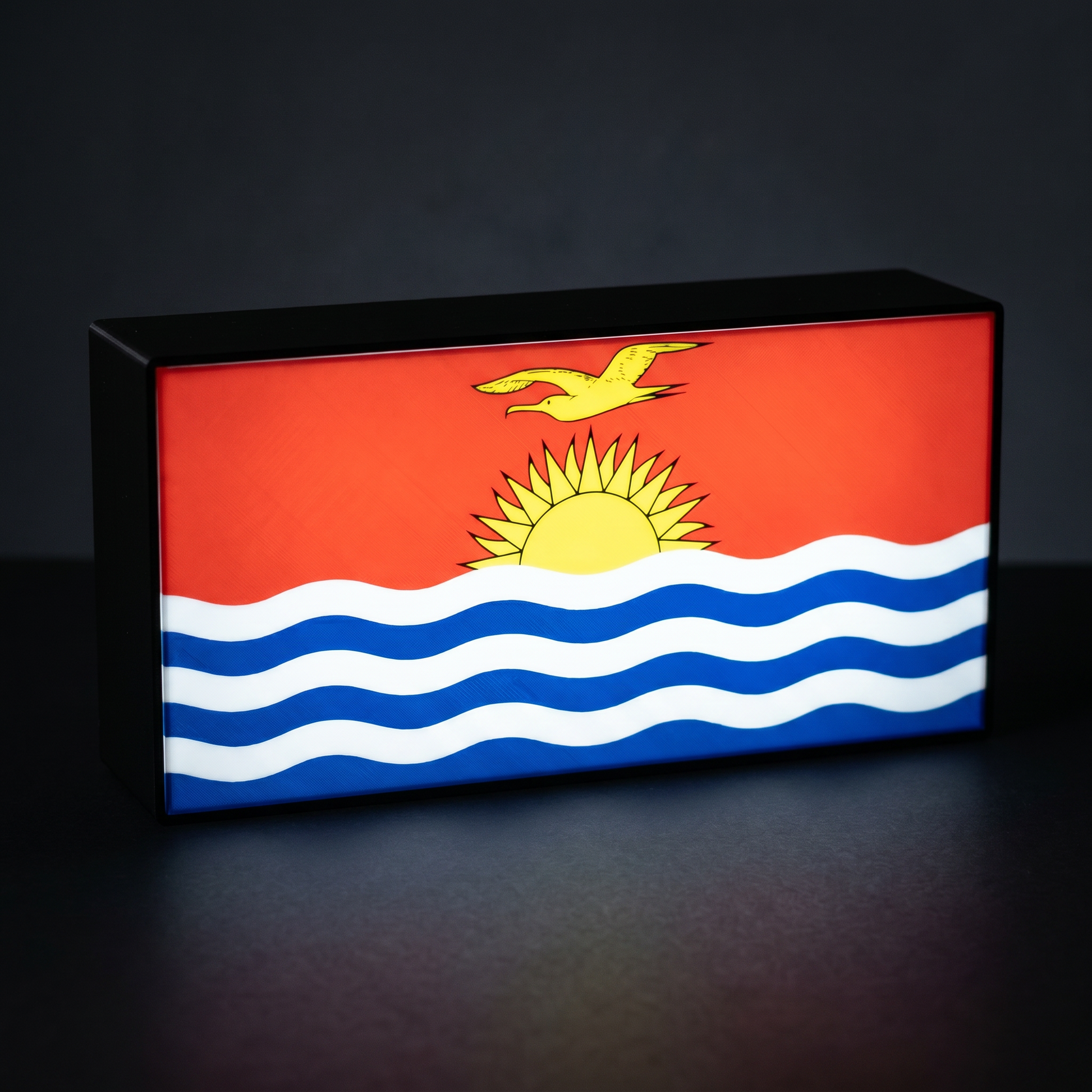 Kiribati Flagge Lampe leuchtend
