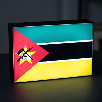 Mosambik Flagge Lampe leuchtend
