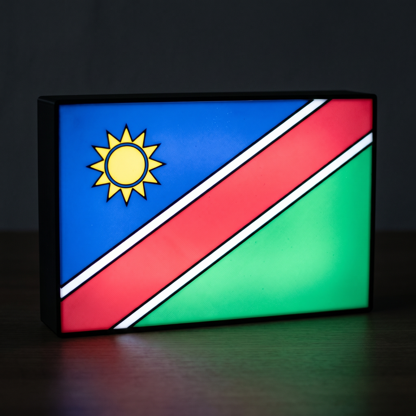 Namibia Flagge Lampe leuchtend