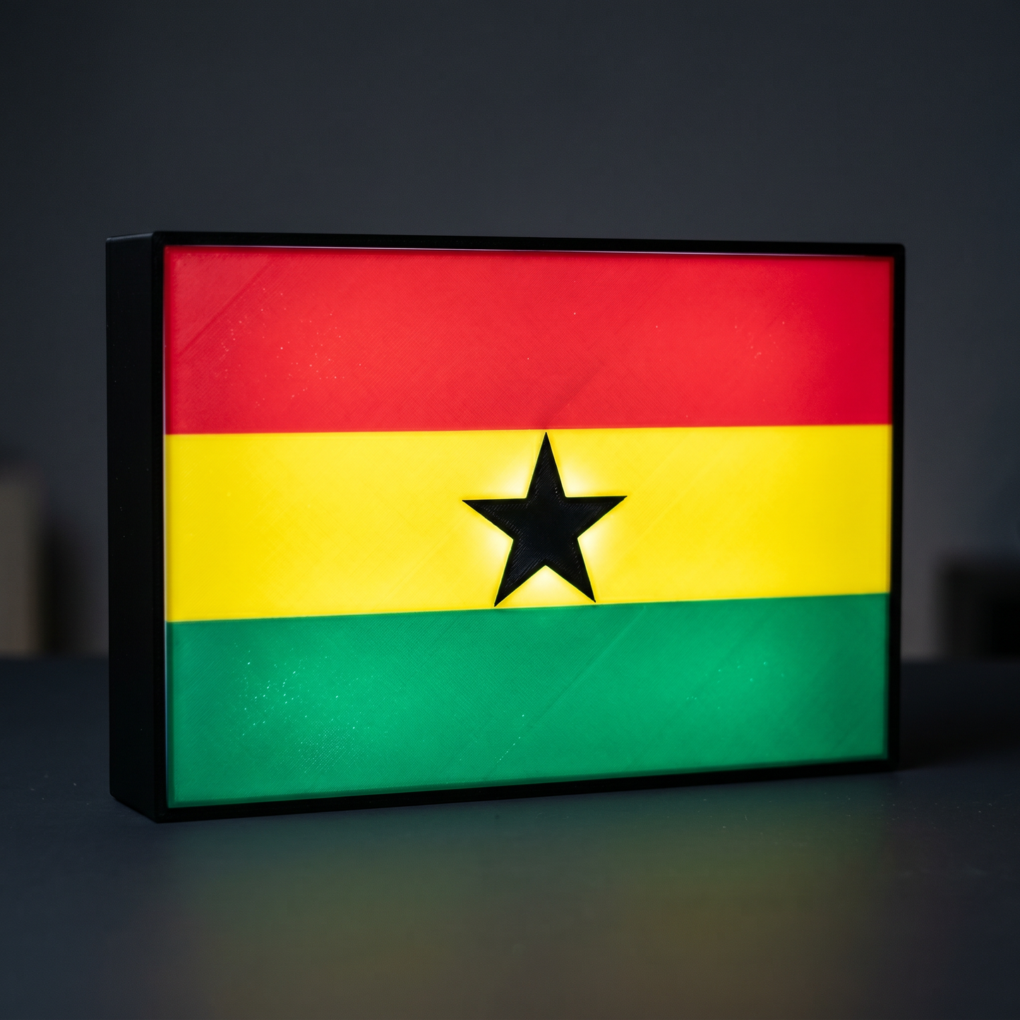 Ghana Flagge Lampe leuchtend