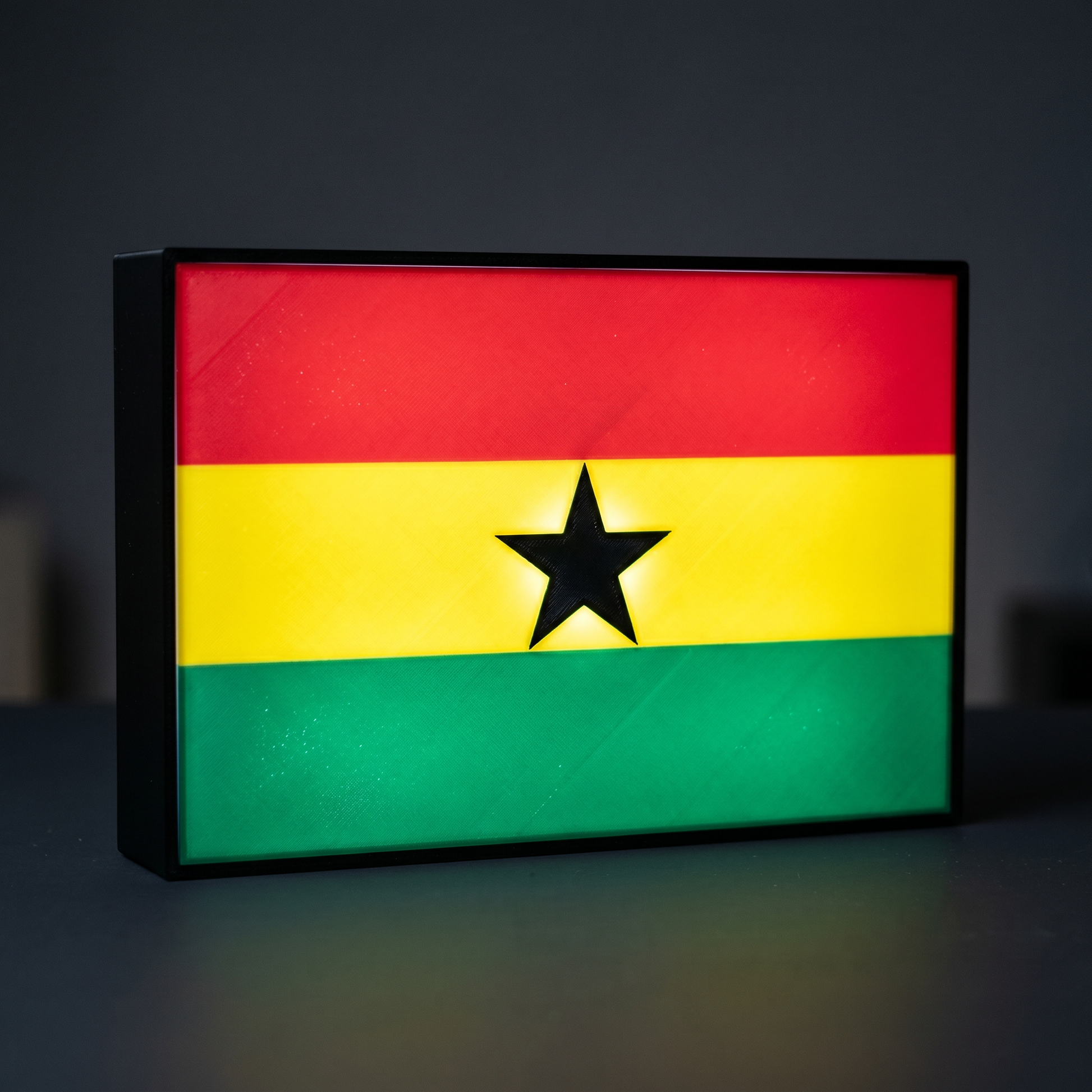 Ghana Flagge Lampe leuchtend