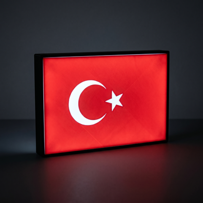Türkei Flagge Lampe leuchtend