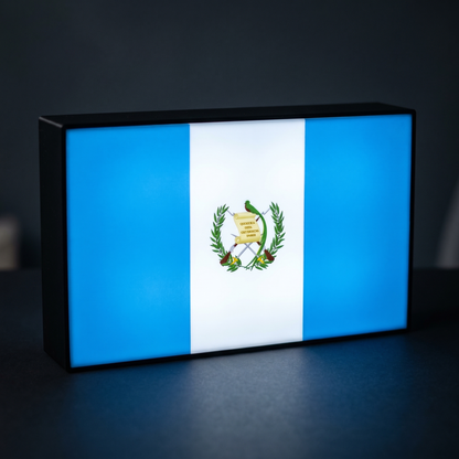 Guatemala Flagge Lampe leuchtend