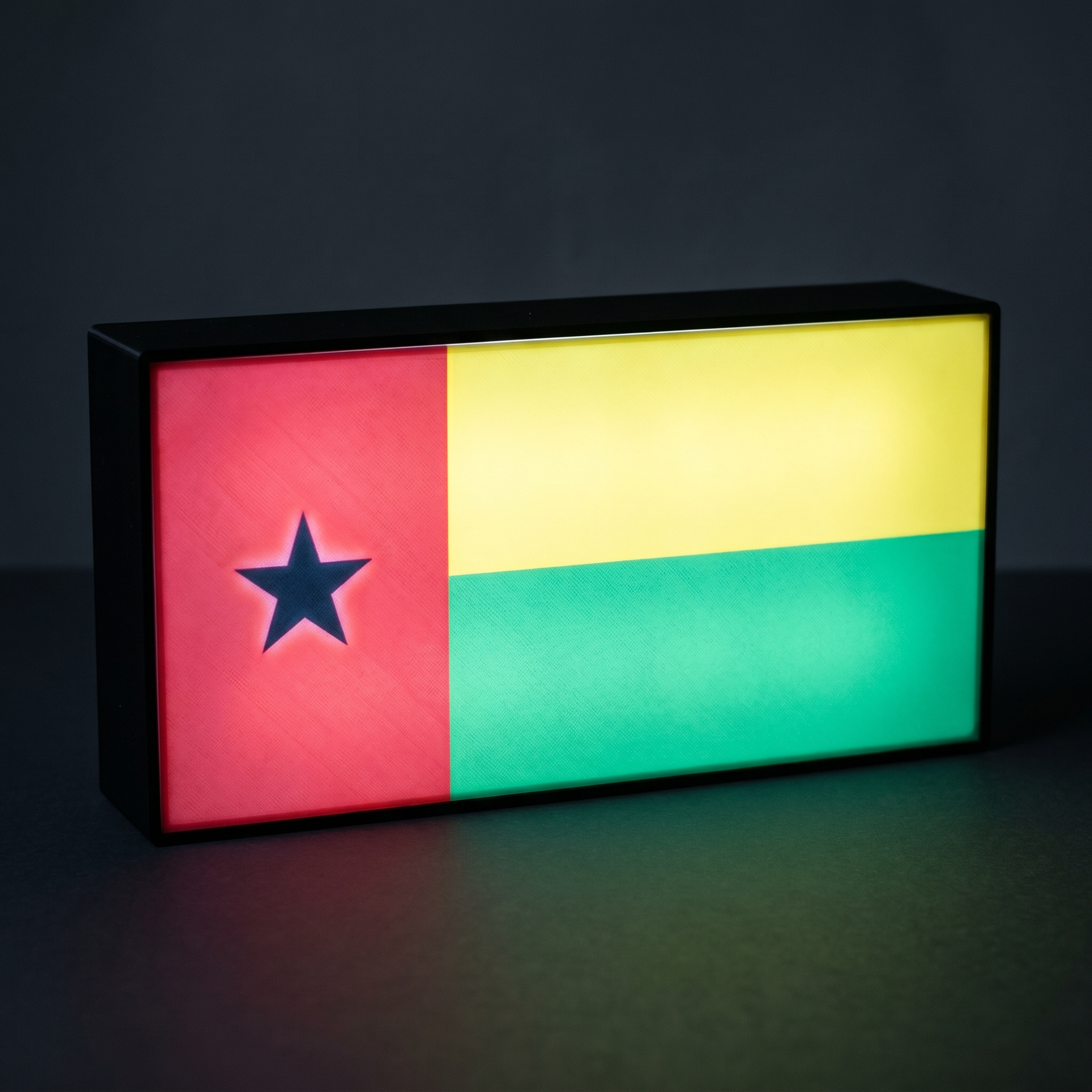 Guinea-Bissau Flagge Lampe leuchtend
