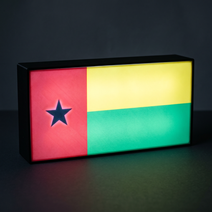 Guinea-Bissau Flagge Lampe leuchtend