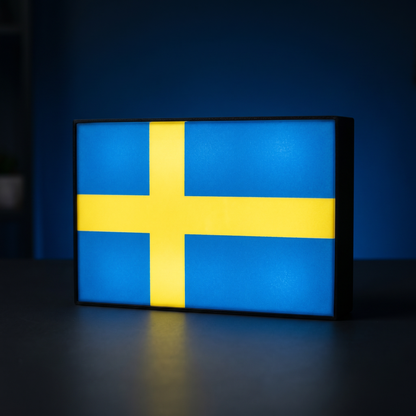 Schweden Flagge Lampe leuchtend