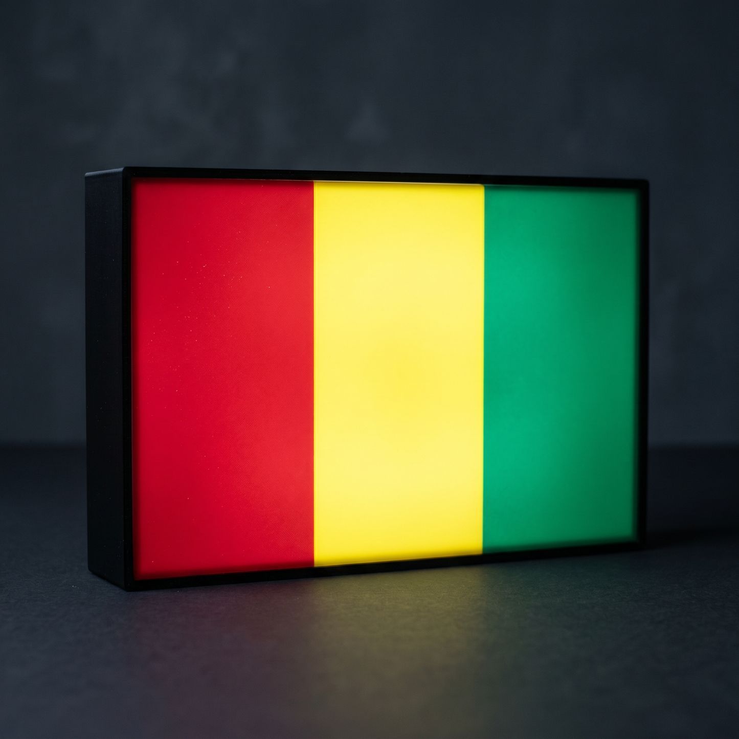 Guinea Flagge Lampe leuchtend