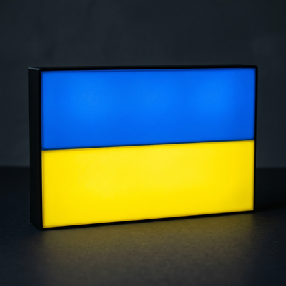 Ukraine Flagge Lampe leuchtend
