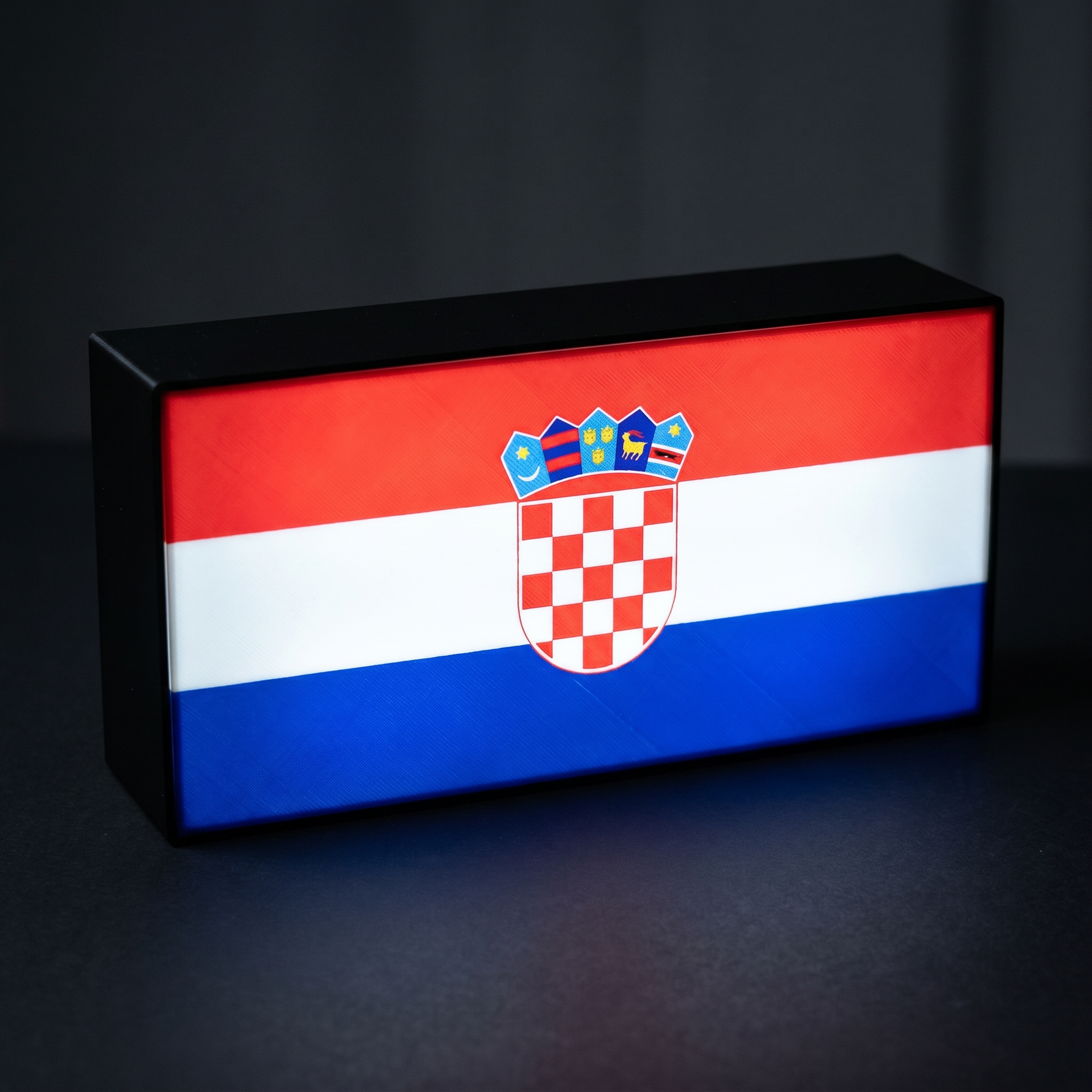 Kroatien Flagge Lampe leuchtend