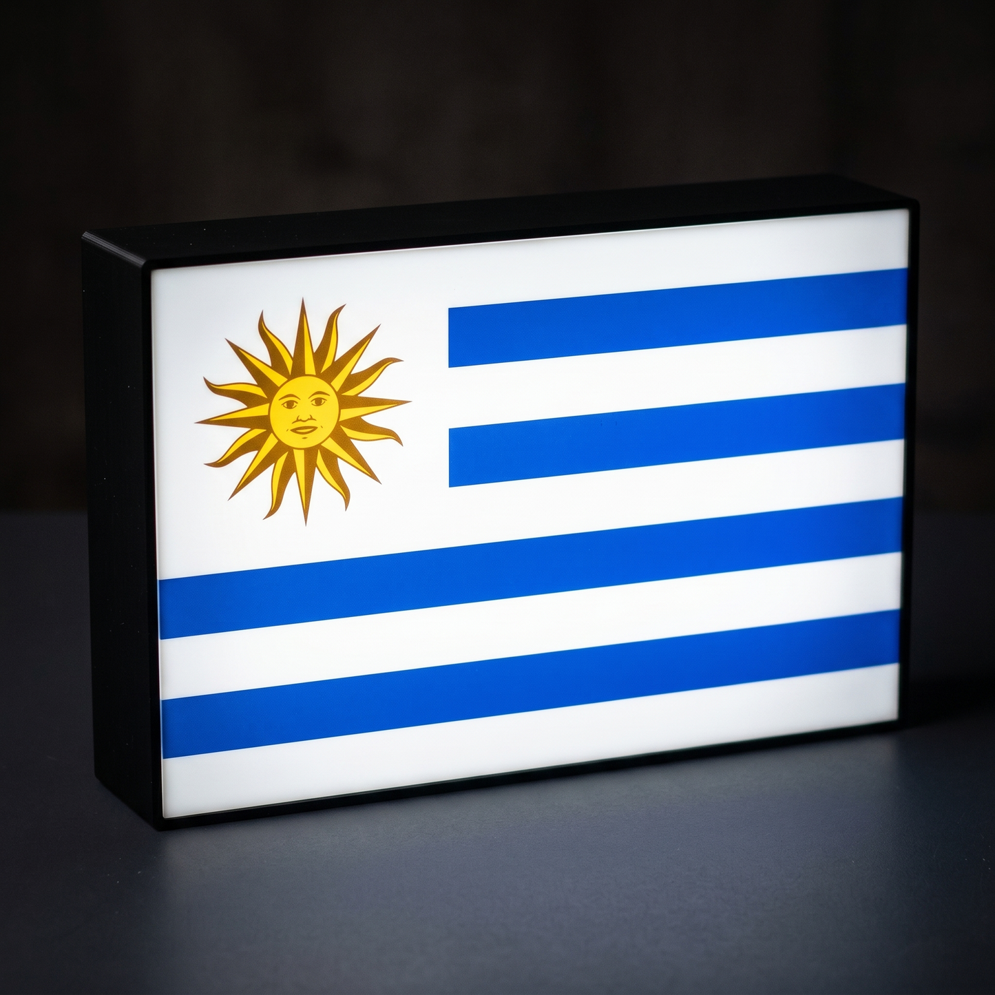 Uruguay Flagge Lampe leuchtend