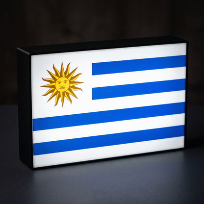 Uruguay Flagge Lampe leuchtend