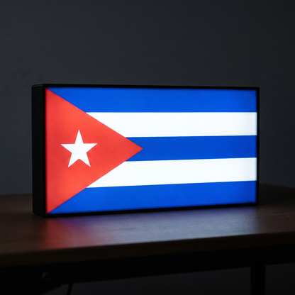Kuba Flagge Lampe leuchtend