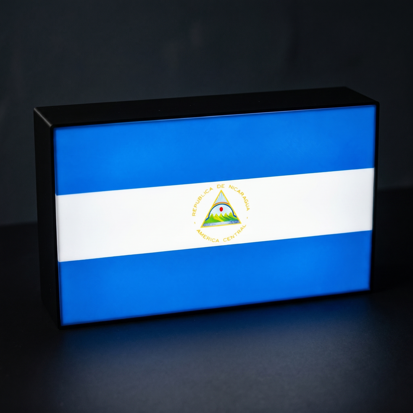 Nicaragua Flagge Lampe leuchtend