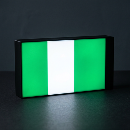 Nigeria Flagge Lampe leuchtend