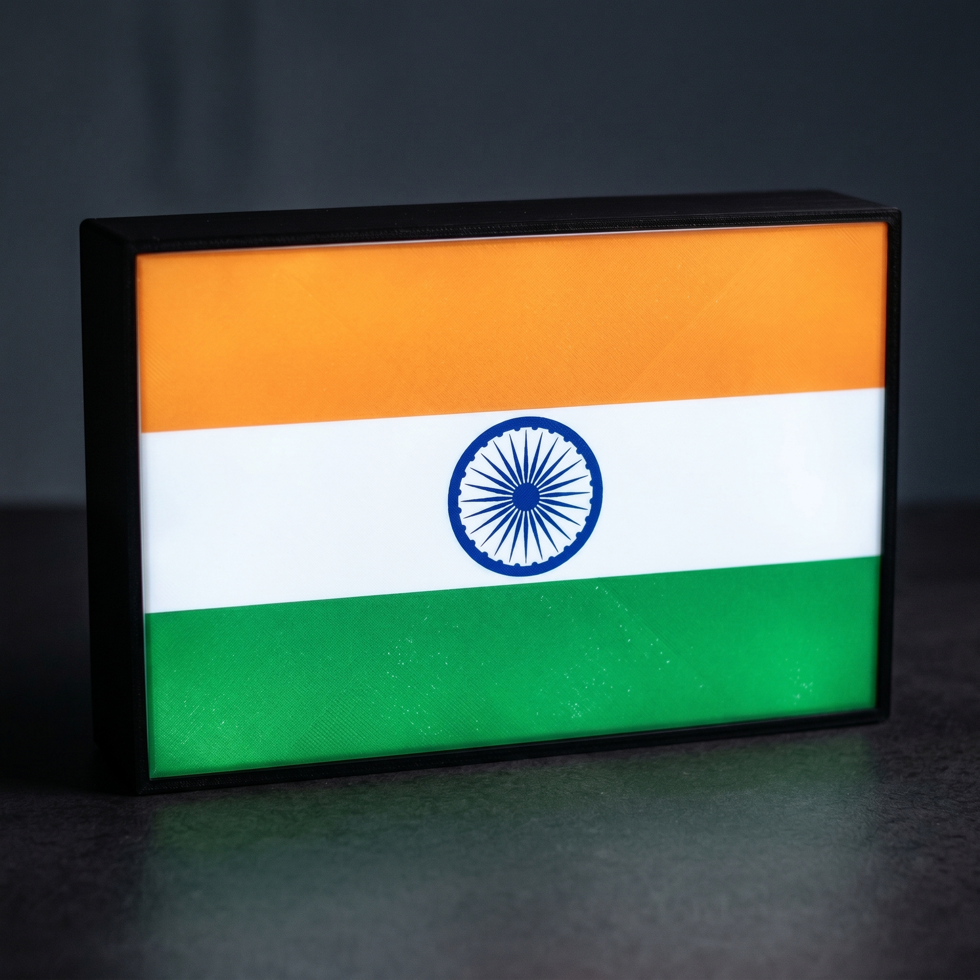 Indien Flagge Lampe leuchtend