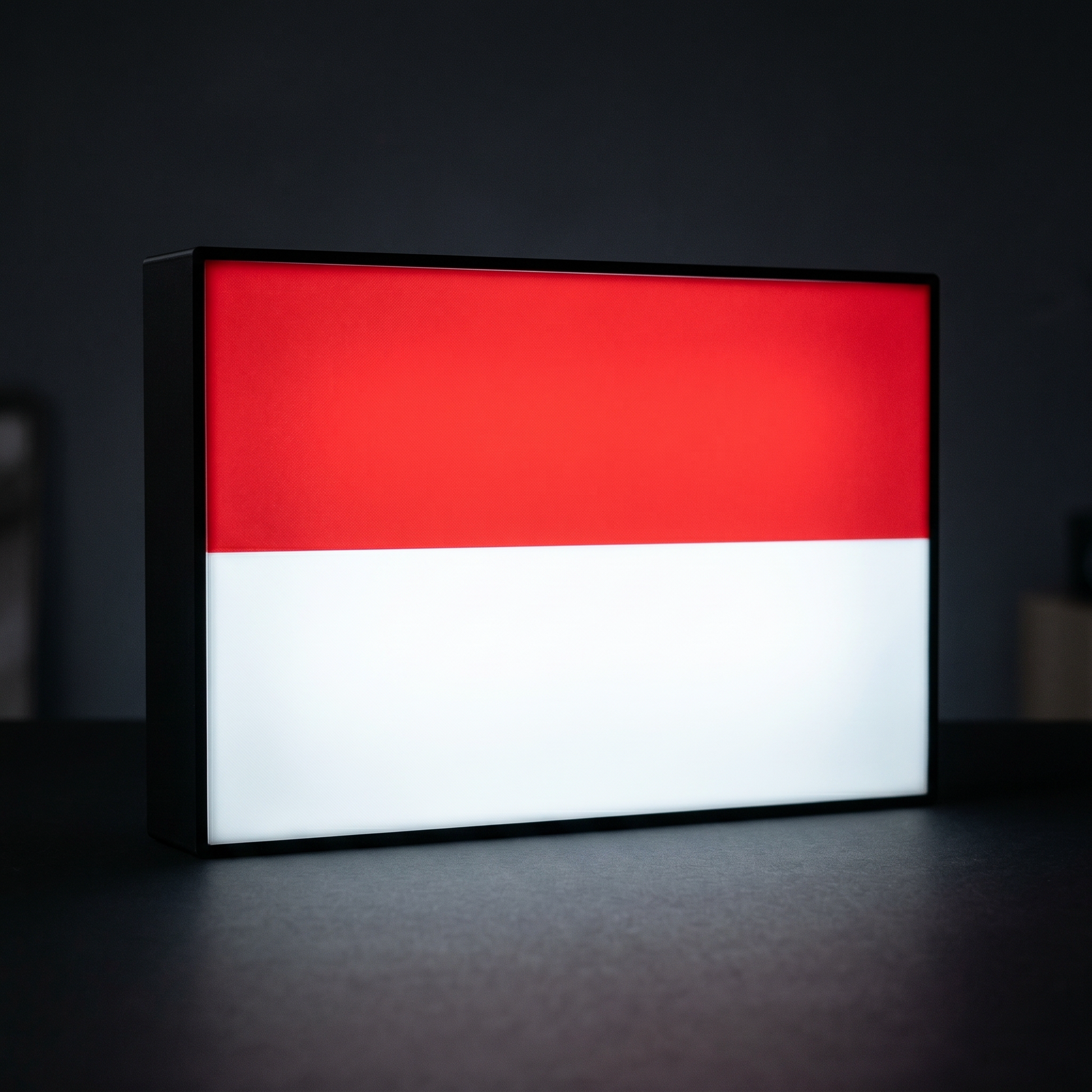 Indonesien Flagge Lampe leuchtend