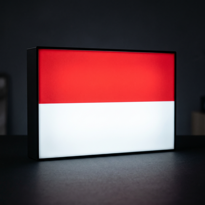Indonesien Flagge Lampe leuchtend