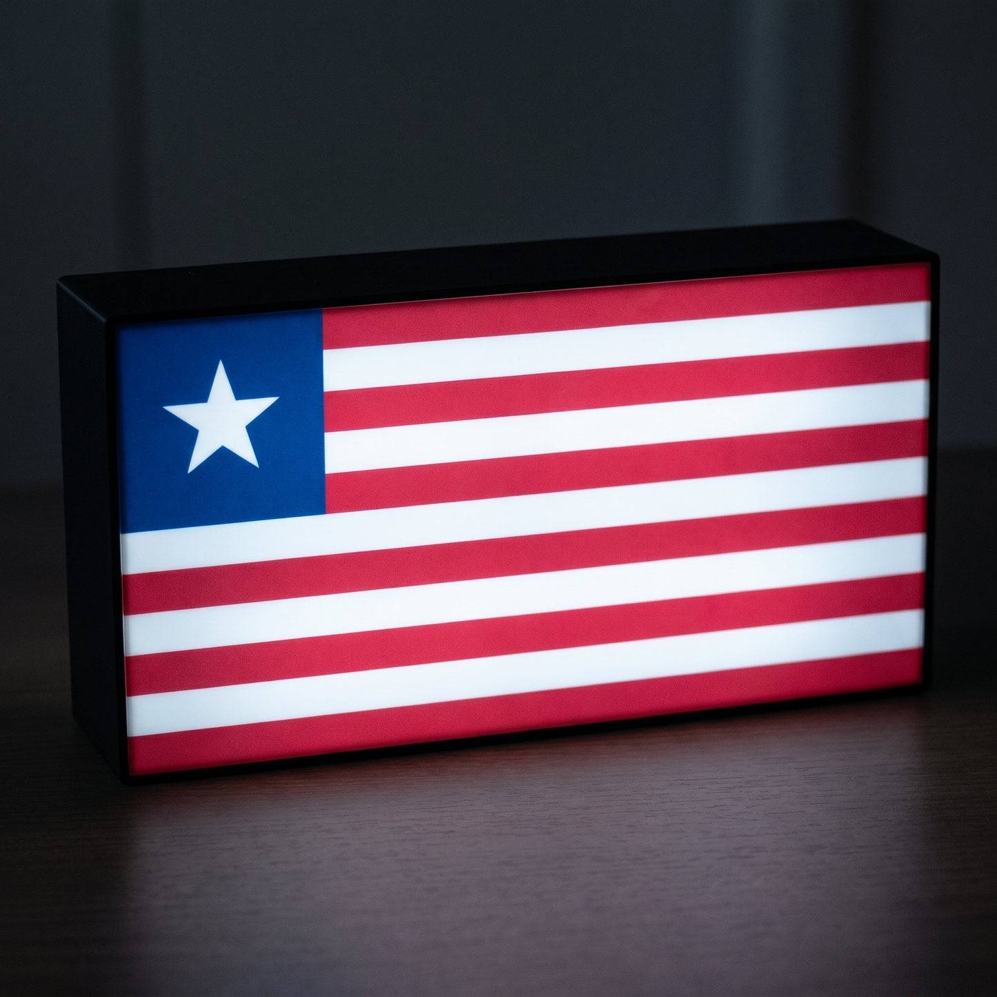 Liberia Flagge Lampe leuchtend