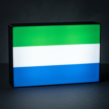 Sierra Leone Flagge Lampe leuchtend