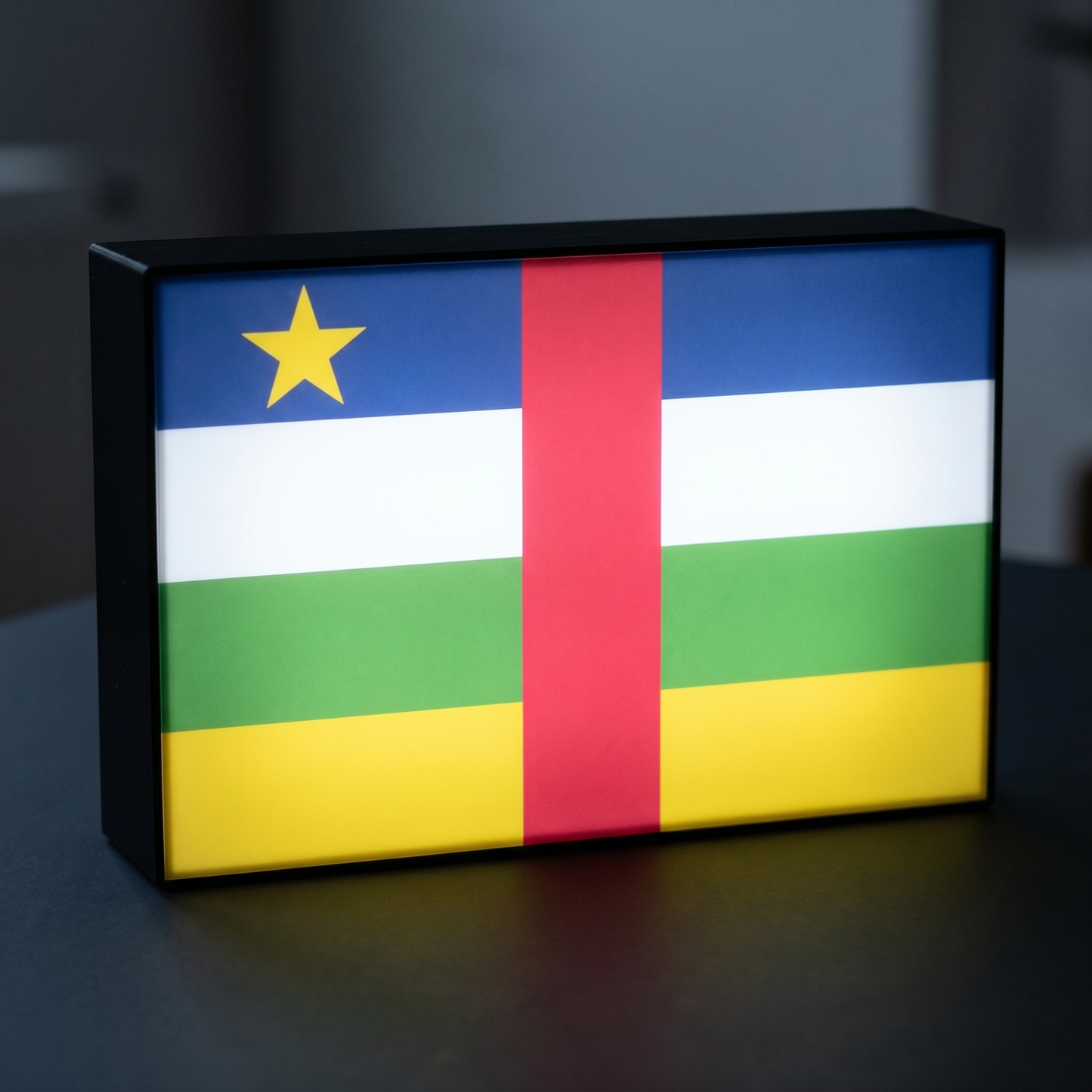 Zentralafrikanische Republik Flagge Lampe leuchtend