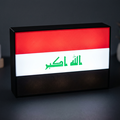 Irak Flagge Lampe leuchtend